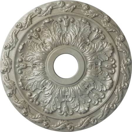 Spring Leaf Ceiling Medallion (Canopies up to 5 5/8"), 19 7/8"OD x 3 5/8"ID x 1 1/4"P, Flash Gold